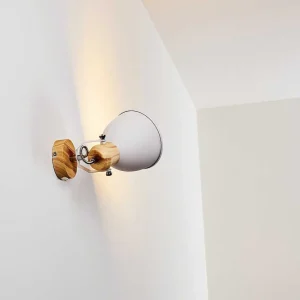 hofstein Luminaires Rustiques>Applique Murale Banjul Bois Clair, Blanc, 1 Lumiere