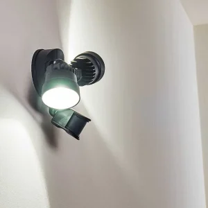 hofstein Lampes Extérieures Avec Detecteur>Applique Murale D'Exterieur Emmerlev Led Noir, 2 Lumieres, Detecteur De Mouvement