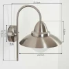 hofstein Luminaires Extérieurs Connectes>Applique Murale D'Exterieur Gielas Led Nickel Mat, 1 Lumiere