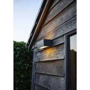 Luminaires Lutec Luminaires Extérieurs Connectes>Applique Murale D'Exterieur Lutec Gemini Led Anthracite, 2 Lumieres, Changeur De Couleurs