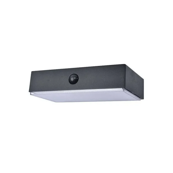 Luminaires Lutec Luminaires Extérieurs Connectes>Applique Murale D'Exterieur Lutec Fadi Led Noir, 1 Lumiere, Detecteur De Mouvement