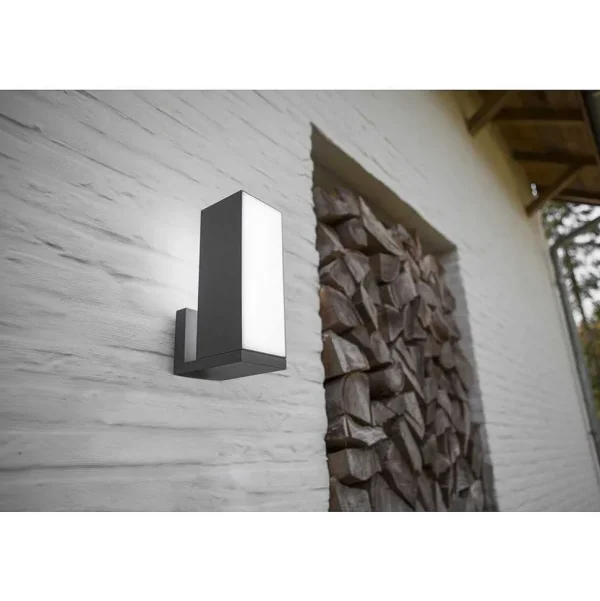 Luminaires Lutec Tuya>Applique Murale D'Exterieur Lutec Cuba Led Anthracite, 2 Lumieres