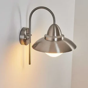 hofstein Luminaires Extérieurs Connectes>Applique Murale D'Exterieur Gielas Led Nickel Mat, 1 Lumiere