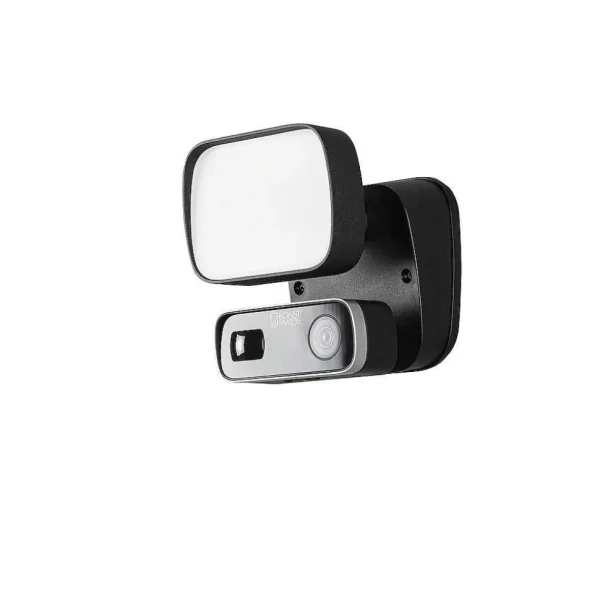 Luminaires Konstsmide Luminaires Extérieurs Connectes>Applique Murale D'Exterieur Konstsmide Camera-Smart-Light Led Noir, 1 Lumiere, Detecteur De Mouvement