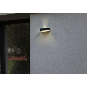 Luminaires Lutec Luminaires Extérieurs Connectes>Applique Murale D'Exterieur Lutec Fadi Led Noir, 1 Lumiere, Detecteur De Mouvement