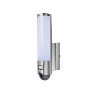 Luminaires Lutec Luminaires Extérieurs Connectes>Applique Murale D'Exterieur Lutec Elara Led Acier Inoxydable, 1 Lumiere, Detecteur De Mouvement