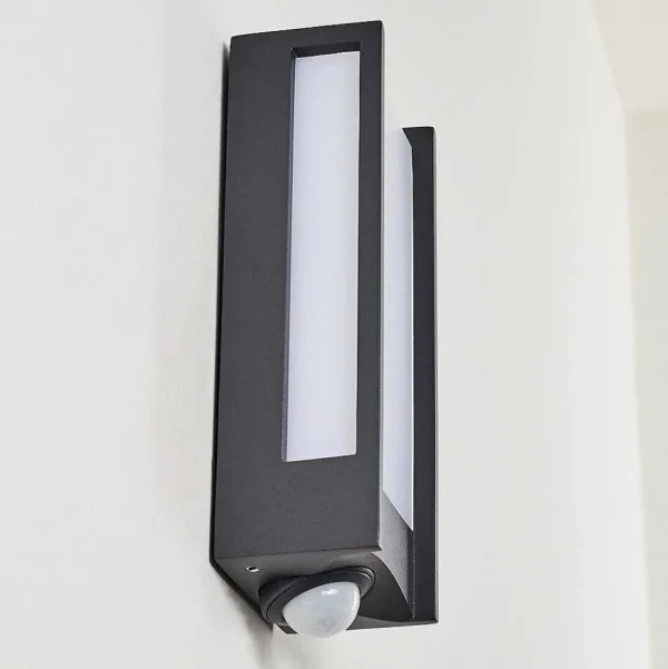 hofstein Appliques Extérieures>Applique Murale D'Exterieur Skove Led Anthracite, 1 Lumiere, Detecteur De Mouvement