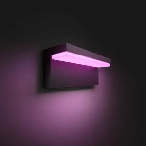 Luminaires Philips Luminaires Extérieurs Connectes>Applique Murale D'Exterieur Philips Hue Nyro Led Noir, 1 Lumiere, Changeur De Couleurs