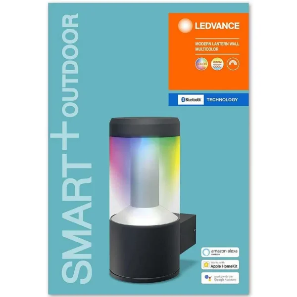 Luminaires Ledvance Luminaires Extérieurs Connectes>Applique Murale D'Exterieur Ledvance Smart+ Gris, 1 Lumiere, Changeur De Couleurs