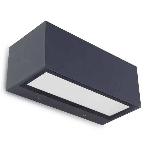 Luminaires Lutec Luminaires Extérieurs Connectes>Applique Murale D'Exterieur Lutec Gemini Led Anthracite, 2 Lumieres, Changeur De Couleurs