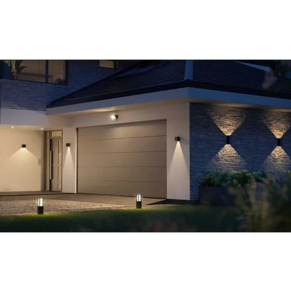 Luminaires Philips Luminaires Extérieurs Connectes>Applique Murale D'Exterieur Philips Hue Resonate Led Noir, 1 Lumiere, Changeur De Couleurs