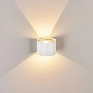 hofstein Appliques Extérieures>Applique Murale D'Exterieur Tamarin Led Blanc, 2 Lumieres