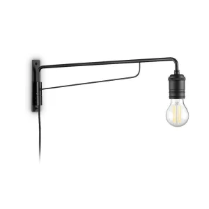 Luminaires Ideallux Luminaires Antiques>Applique Murale Ideallux Triumph Noir, 1 Lumiere