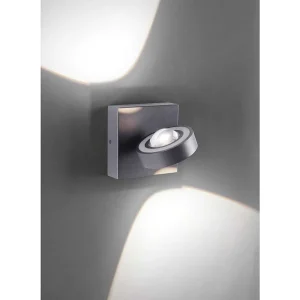 Paul Neuhaus Q-Serie Paul Neuhaus Q>Applique Murale Paul Neuhaus Q-Mia Led Anthracite, 2 Lumieres, Telecommandes