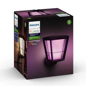 Luminaires Philips Luminaires Extérieurs Connectes>Applique Murale Philips Hue Ambiance White & Color Econic Led Noir, 1 Lumiere, Changeur De Couleurs