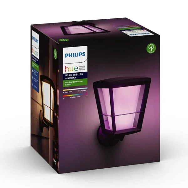 Luminaires Philips Luminaires Extérieurs Connectes>Applique Murale Philips Hue Ambiance White & Color Econic Led Noir, 1 Lumiere, Changeur De Couleurs