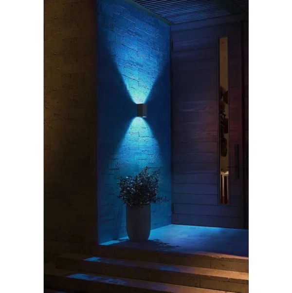 Luminaires Philips Luminaires Extérieurs Connectes>Applique Murale Philips Hue White & Color Ambiance Resonate Led Noir, 2 Lumieres