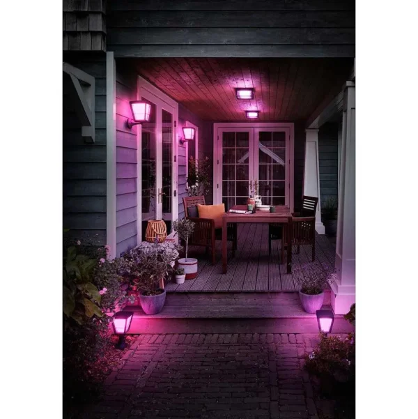 Luminaires Philips Luminaires Extérieurs Connectes>Applique Murale Philips Hue Ambiance White & Color Econic Led Noir, 1 Lumiere, Changeur De Couleurs