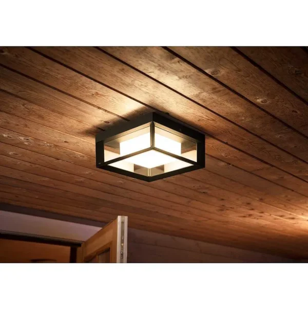 Luminaires Philips Luminaires Extérieurs Connectes>Applique Murale Philips Hue Ambiance White & Color Econic Led Noir, 1 Lumiere, Changeur De Couleurs