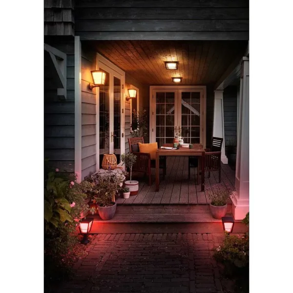 Luminaires Philips Luminaires Extérieurs Connectes>Applique Murale Philips Hue Ambiance White & Color Econic Led Noir, 1 Lumiere, Changeur De Couleurs