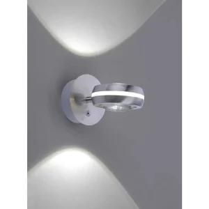 Luminaires Trio Wiz>Applique Murale Trio Leuchten Vista Led Nickel Mat, 2 Lumieres, Telecommandes, Changeur De Couleurs