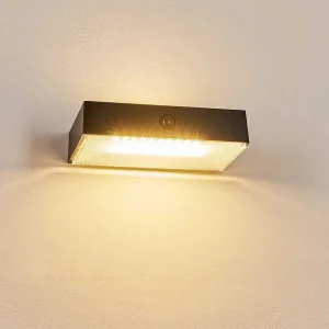 hofstein Luminaires Extérieurs Connectes>Applique Solaire Seilhac Led Noir, 1 Lumiere, Detecteur De Mouvement