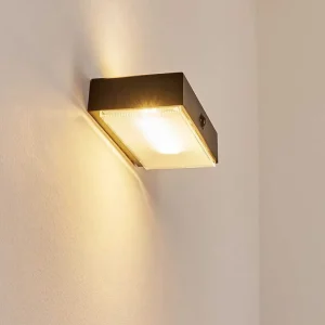 hofstein Luminaires Extérieurs Connectes>Applique Solaire Seilhac Led Noir, 1 Lumiere, Detecteur De Mouvement