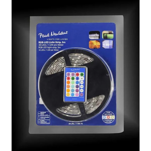 Luminaires Paul Neuhaus Rubans Led>Bandes Led Paul Neuhaus Teania Multicolore, 1 Lumiere, Telecommandes, Changeur De Couleurs