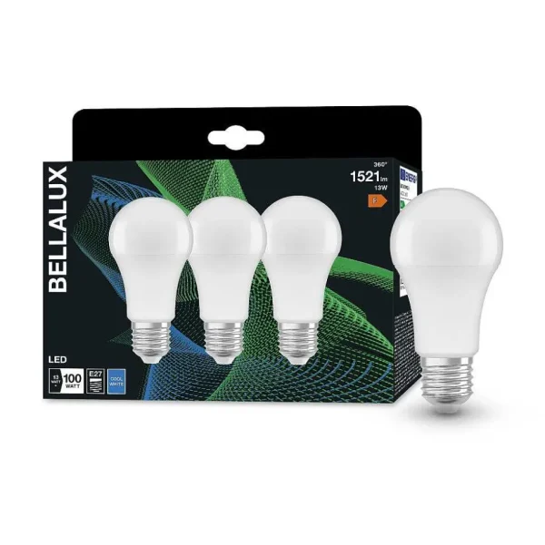 BELLALUX Ampoules E27>® Cla Set De 3 Led E27 13 Watt 4000 Kelvin 1521 Lumen