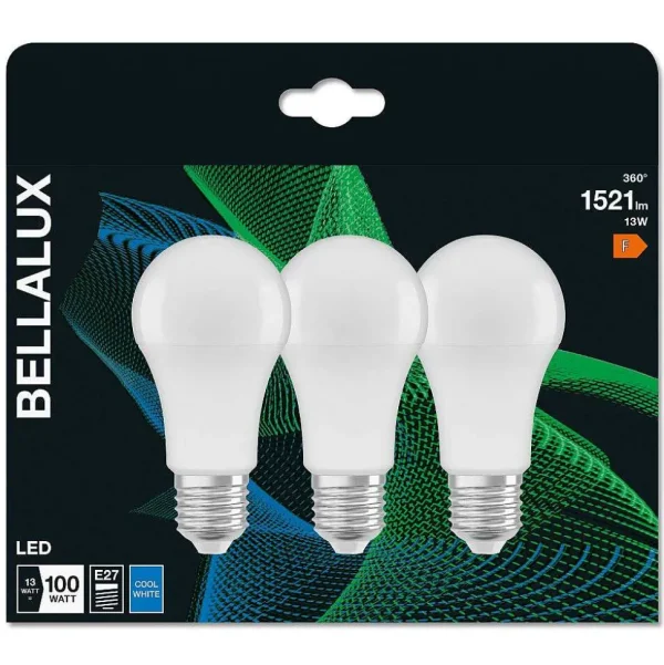 BELLALUX Ampoules E27>® Cla Set De 3 Led E27 13 Watt 4000 Kelvin 1521 Lumen