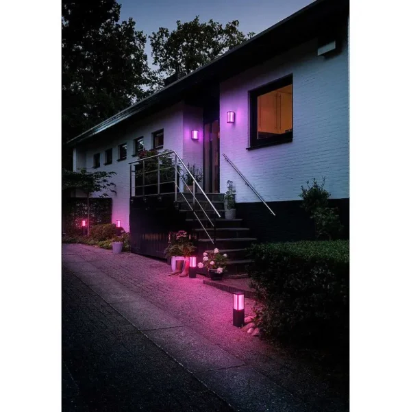 Luminaires Philips Luminaires Extérieurs Connectes>Borne D'Éclairage, Kit D'Extension Philips Hue Ambiance White & Color Impress Led Noir, 1 Lumiere, Changeur De Couleurs