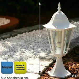 hofstein Lampes De Jardin>Borne D'Éclairage Lutec Bristol Blanc, 1 Lumiere