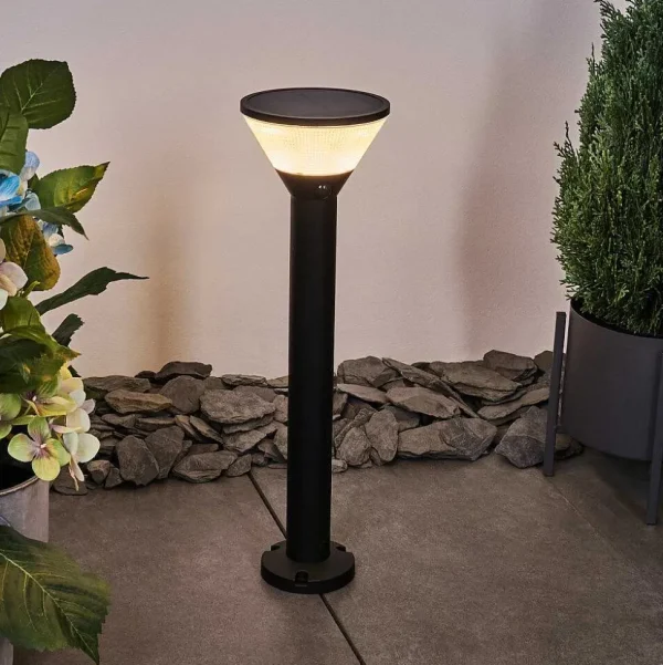 hofstein Luminaires Extérieurs Connectes>Borne Lumineuse Joennierni Led Noir, 1 Lumiere, Detecteur De Mouvement, Changeur De Couleurs