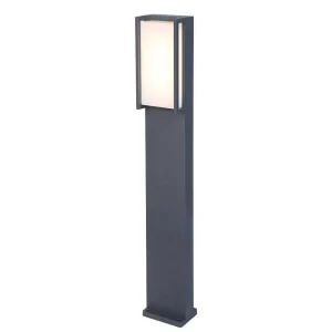 Luminaires Lutec Tuya>Borne Lumineuse Lutec Qubo Led Anthracite, 1 Lumiere, Changeur De Couleurs