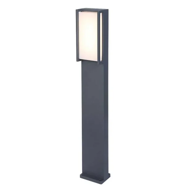 Luminaires Lutec Tuya>Borne Lumineuse Lutec Qubo Led Anthracite, 1 Lumiere, Changeur De Couleurs