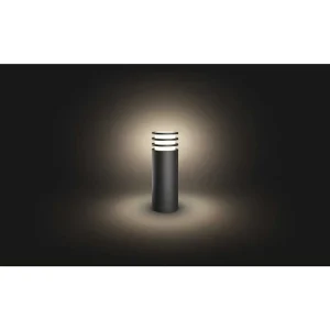 Luminaires Philips Luminaires Extérieurs Connectes>Borne Lumineuse Philips Hue White Lucca Led Anthracite, 1 Lumiere