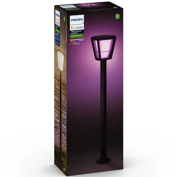 Luminaires Philips Luminaires Extérieurs Connectes>Borne Lumineuse Philips Hue Ambiance White & Color Econic Led Noir, 1 Lumiere, Changeur De Couleurs