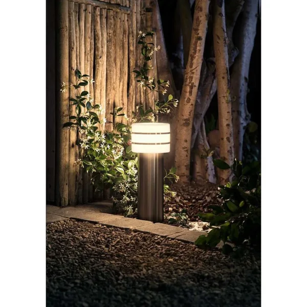 Luminaires Philips Luminaires Extérieurs Connectes>Borne Lumineuse Philips Hue White Tuar Led Acier Inoxydable, Argente, 1 Lumiere