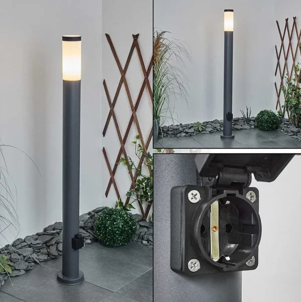 hofstein Balises Lumineuses>Borne Lumineuse Sessa Anthracite, 1 Lumiere