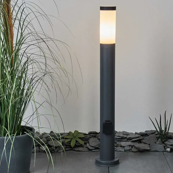 hofstein Balises Lumineuses>Borne Lumineuse Sessa Anthracite, 1 Lumiere