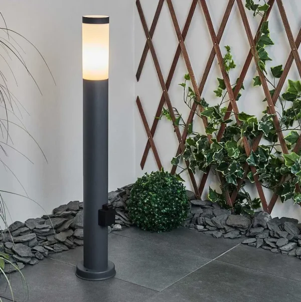 hofstein Balises Lumineuses>Borne Lumineuse Sessa Anthracite, 1 Lumiere