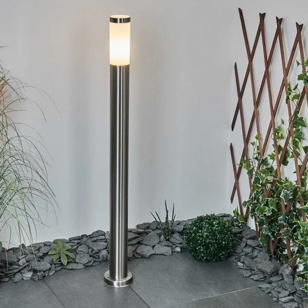 hofstein Balises Lumineuses>Borne Lumineuse Sessa Nickel Mat, 1 Lumiere