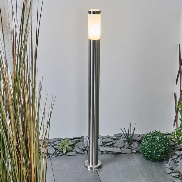 hofstein Balises Lumineuses>Borne Lumineuse Sessa Nickel Mat, 1 Lumiere