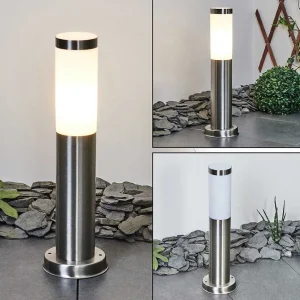 hofstein Balises Lumineuses>Borne Lumineuse Sessa Nickel Mat, 1 Lumiere