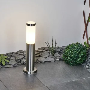 hofstein Balises Lumineuses>Borne Lumineuse Sessa Nickel Mat, 1 Lumiere