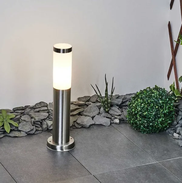 hofstein Balises Lumineuses>Borne Lumineuse Sessa Nickel Mat, 1 Lumiere