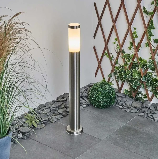 hofstein Balises Lumineuses>Borne Lumineuse Sessa Nickel Mat, 1 Lumiere