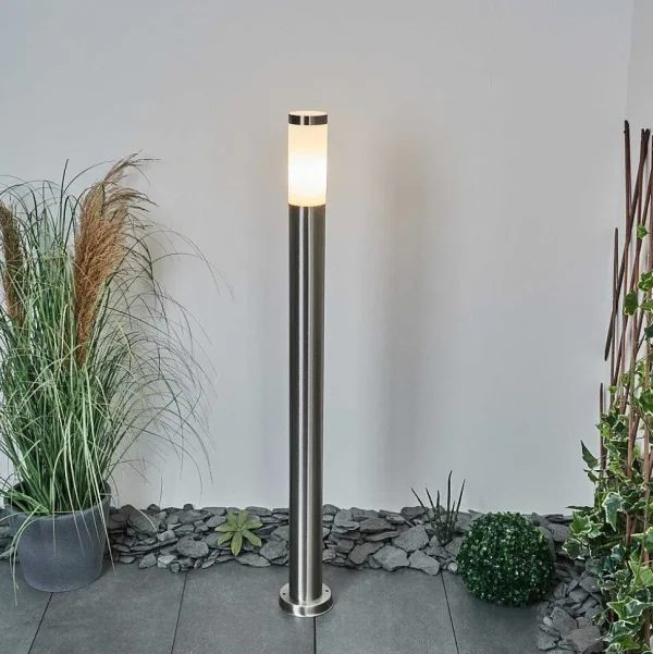 hofstein Balises Lumineuses>Borne Lumineuse Sessa Nickel Mat, 1 Lumiere