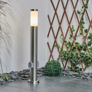 hofstein Balises Lumineuses>Borne Lumineuse Sessa Nickel Mat, 1 Lumiere