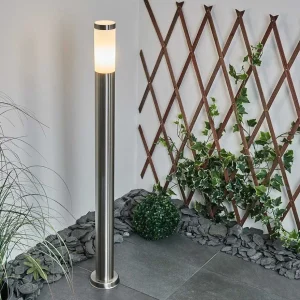 hofstein Balises Lumineuses>Borne Lumineuse Sessa Nickel Mat, 1 Lumiere